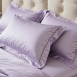 2Pcs 100% Eucalyptus Lyocell Fibre Pillowcase Silky Wide Edge Decorative Pillow Case Solid Color Summer Cooling Pillow Cover