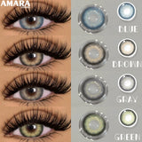 1Pair Richgirl Series Colored Contact Lenses Brown Soft Lenses Beauty Lenses for Eye Green Color Contact Eye Cosmetics