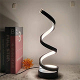 1pcs bedroom bedside lamp - 3-way dimmable touch light USB power supply, modern simple dimmable spiral bedside lamp
