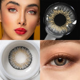 Eye Eyes Color Contacts Colored Contact Lenses Lens Small Pupil Beauty Cosmetic 3 Tones Green Daily 14.2mm 2Pcs 6 Months