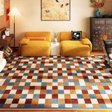 Plaid Retro Carpet Living Room Large Area Study Bedroom Bedside Soft Floor Mat Room Leisure Area Coffee Table Rug Ковер Tapis