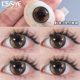 2Pcs Korea Colored Contact Lenses Diameter 14.5mm Prescription Myopia Degree-0.00to-8.00Makeup Soft Lens Eye Beauty Pupil