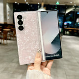 Luxury Aurora Shell Pattern Hard Case for Samsung Galaxy Z Fold 7 6 5 4 fold7 zfold Fold6 Colorful Acrylic Shockproof Back Cover