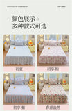 1PC 100%Cotton Bed Skirt Queen/King Size Floral Printed Bed Sheet with Ruffles falda de cama Full Size Bed Skirt for Single Bed