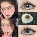 2pcs Blue Colored Contact Lenses with Myopia Pink Soft Korean Fashion Makeup Beauty Contacts Lenses New Fast Shipping