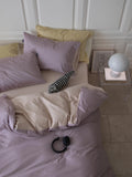 New Premium 00s Gown Satin Full Cotton Bedding Tee-Piece Set Pure Cotton Simple  Color Bedding Comforter Cover
