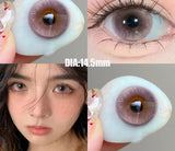 1 Pair 2025Year New Lenses with Myopia Degree Grade 0.00- 8.00 Pink Blue Grey Beauty Pupilentes Soft Lens Yearly ﻿