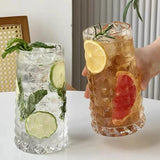 Creative Diamond Glasses Cup Ice American Coffee Cups Juice Cold Drink Cup Water Glass Cups With Straw Drinkware Accessories