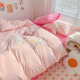 Bed Linen Comforter Sets Kids girls Duvet Cover And Sheet 3/4 pcs Bedding Set Adult Single Double Queen Size Bed Sheets Set