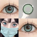 2pcs/pair Colored Contact Lenses for Eyes Gray Pupils Lens Fashion Blue Eye Contacts Green Lenses Brown Lenses Yearly