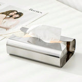 Nordic Stainless Tissue Case Mirror Napkin Holder Silvery Napkin Box Desktop Tissue Box Table Decoration Kitchen Accessories