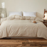 New Quality Brushed Single Duvet Cover Skin-friendly and Breathable Striped Checkered Quilt Cover