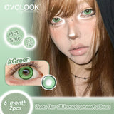 2Pcs 6 Months Purple Cosplay Contact Lenses 14.5mm Big Diameter Anime Colored Pupils Soft Eye Lenses