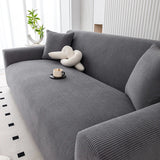 1/2/3/4 Seater Thick Corduroy Full Wrap Sofa Cover, Non-Slip Anti-Scratch Pet-Friendly Washable Slipcover with Armrests
