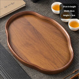 Decorative Serving Tray for Coffee Table and Home Decor Fruit Platter Round Wood Tray Serving Ware Food Dish Serving Platters