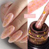 7ml Rubber Base Nail Gel Polish Nude Milky White DIY Nail Art Soak Off Gel Polish Semi Permanent Painting UV Vernis