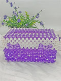 Bead String Pearl Bow Tissue Boxes Originality Manual Toilet Paper Storage Box Hotel Home Shower Room Desktop Tissue Box