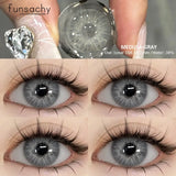 1Pair New Natural Contact Lenses Colored Contact Lenses Purple Eyes Lens Blue Lenses Yearly Gray Contact Fashion Pupils