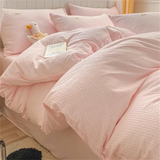 Huafu Ge Washed Cotton Four Piece Set, Non All Cotton Bedding, Pure Cotton Bedding, Bed Sheets, Duvet Covers, Bedding Products