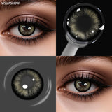 Colored Contact Lenses Lalens Bright Black Blue Gray Color Contacts Eye Lens Eyes Half Year 2Pcs