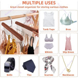 2Pcs Belt Hanger Wooden Belt Organizer for Closet Rack for Storage Sturdy Belt Holder Space Saver for Belt Tie Bra Accessories