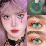 Eyes Color Contacts Colored Contact Lenses Lens Small Pupil Cosmetic Cosplay Blue 2Pcs 12 Months 1 Year Yearly Use