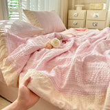 Bubble Cotton Summer Quilt Air Conditioning Quilt Soft Skin-friendly Lightweight Adults Single Double Home Textiles 200*230cm