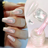 7ml Auroras Glitter Nail Polish No Need of UV/LED Lamp Nail Supplies Vernis White Pink Silver Pearl Effect for Nails