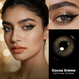 14.5mm Colored Contact Lenses 6 Months Use Soft Gradient Brown Eyes Contacts Daily Makeup Eyewear