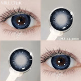 2PCS Yearly New Blue Contact Lenses Colored with Prescription Korean Student Beauty Pupils Cosmetics Fashion Contacts