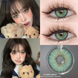 Contact Lenses 2 PCS For Eyes LUCIFER Blue Cosmetic Contacts Lenses  Beautiful  Yearly Color Contacted Natural Lenses