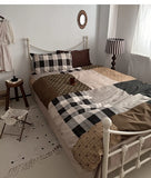 Parisian Mixed Sle 4-Piece Bedding Set Vintage Pure Cotton Combed Cotton Bedding Kit Bed Canopy Design Skin-Friendly