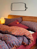 Retro Classic Floral Cotton Quilt Cover Double Layer Plain Weave Embroidery A-Class Bedding Single Piece Pure Cotton