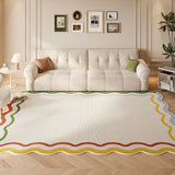 Dopamine Irregular Living Room Carpet Modern Cream Style High-end Sofa Coffee Table Floor Mat Special-shape Bedroom