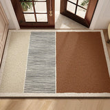 Modern Geometric Wire Loop Door Mat Water Absorbent Dirt Trapper Non-slip Rug for Home Entrance & Hallway