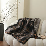 Ikeehome  Imitation woolen milk fleece shell needle decorative blanket double-sided fleece casual blanket