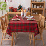 Christmas tablecloth Green Plaid Photo Atmosphere Resort Home Textile 2024 New Year table cover for Family Gathering Restaurant