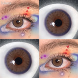 Colored Contact Lenses NEALA Brown Yellow Hazel Sheer Green Color Contacts Eye Lens Eyes Half Year 2Pcs