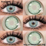 1 Pair Colored Contact Lenses Natural Brown Pupils Eyes Contact lenses Gray Soft Contacts 14.20mm
