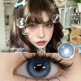 1pair Myopia Contact Lenses Big Black Eyes Cosmetic Contacts Lenses Beautiful Yearly Colored Contact Natural Lenses Eye