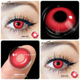 1 Pair Halloween Cosplay Contact Lenses Soft Anime Red Eyes Beauty Pupils Lenses for Party Makeup