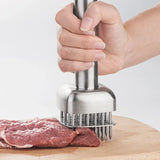 Kitchen Tender Meat Needle 304 Stainless Steel Cooking Meat Tenderizer Tool Profession Loose Meat Needle  Pork Chop Steak Hammer