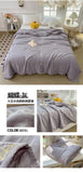 Embroidery Quilt Fluffy Soft Comfort Washed Cotton Embroidery Thin Quilt Machine Washable Blanket Dormitory Single Summer Quilt