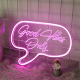 Good Vibes Only Neon Sign Engraving LED Light Custom Neon Signs Home Room Wall Decor Sign Custom Home Decor Bed room Bar Neon