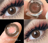 1pair Natural Contact Lenses with Diopters Colored Lenses 0 to -6.00 Degrees Graduation Blue Pupils Myopia Lenses Eyes