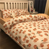 Ins Style Fashion Butterfly Bedding Set For Girls Boys Double Size Flat Sheet Duvet Cover Pillowcase Bed Linen Home Textile
