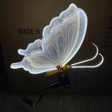 40cm 60cm of LED Outdoor Simulation Dynamic Static Butterfly Lights Holiday Party Decorations Butterflies Dynamic Insect Lights