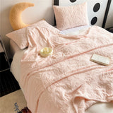 Pink Tulip Jacquard Blanket Flower Gifts for Girls Women Floral Throw Blankets Soft Warm Cozy Fleece Blanket for Couch Sofa Bed