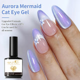 10ml Aurora Purple Cat Eye Gel Winter Northern Bright Magnetic Gel Polish Soak Off UV LED Gel Varnish Nail Art Autumn