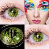 1 Pair(2pcs) Cosplay Color Contact Lenses for Eyes Yellow Contact Lenses Cosplay Anime Color Lens Eyes